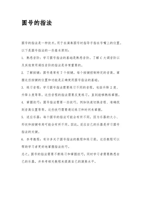 圆号的指法