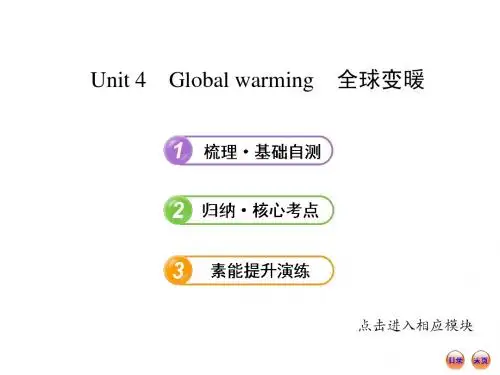 高中英语全程复习方略课件：选修6  Unit 4 Global warming