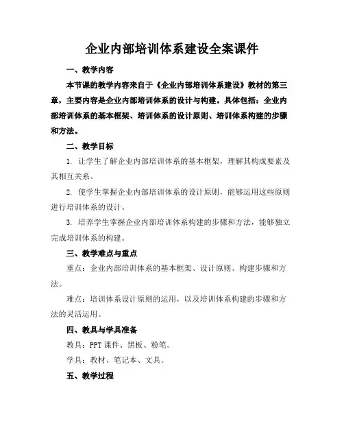 企业内部培训体系建设全案课件