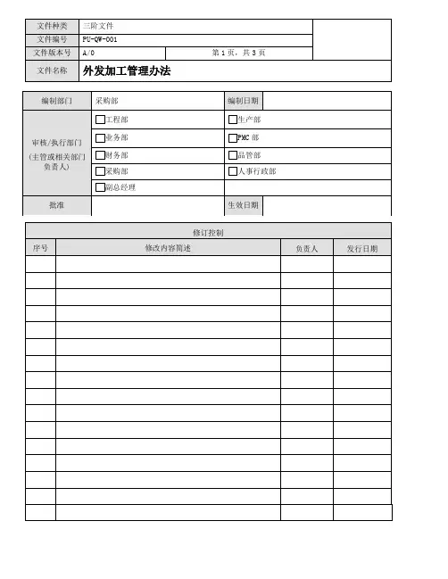 外发加工管理办法
