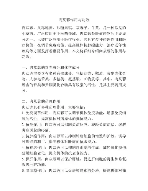 肉苁蓉作用与功效