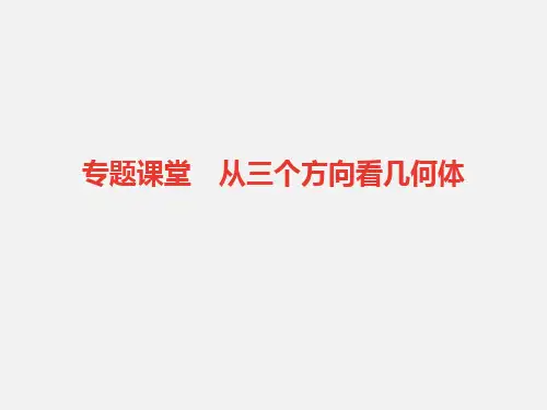 北师大版七年级数学上册专题课堂：从三个方向看几何体