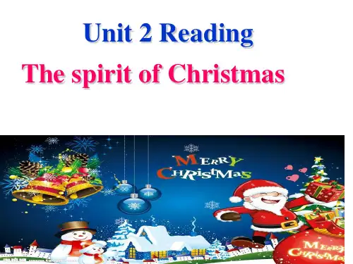 Unit 2 Reading  The spirit of Christmas