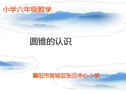 六年级下册数学课件圆锥的认识人教版 (共16页)PPT