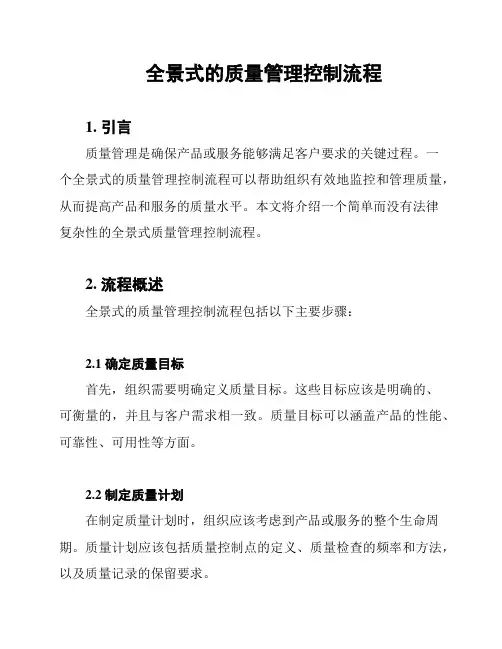 全景式的质量管理控制流程