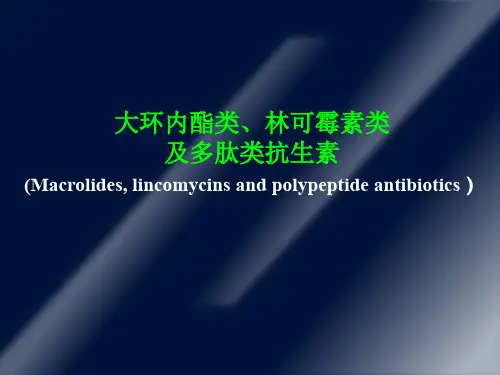 PPT大环内酯类林可霉素类及多肽类抗生素Macrolides.ppt