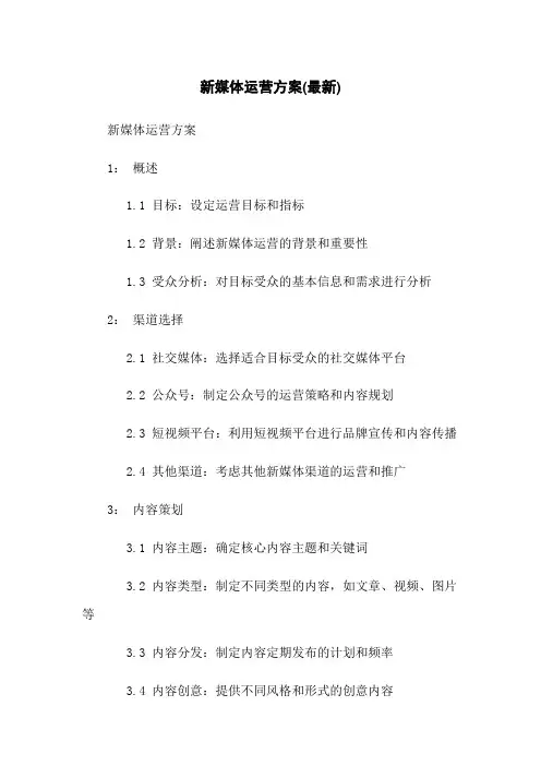 新媒体运营方案(最新)