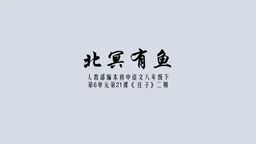 第21课 《庄子》二则《北冥有鱼》课件(共42张PPT)