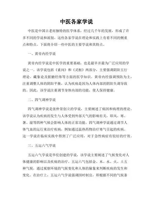 中医各家学说