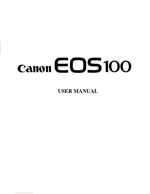 Canon EOS 100 说明书