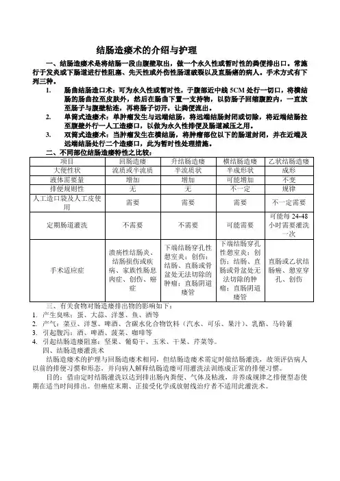结肠造瘘术的介绍与护理