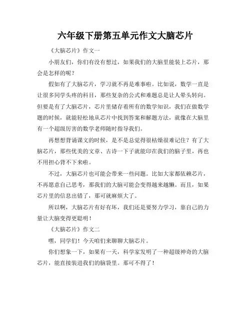 六年级下册第五单元作文大脑芯片