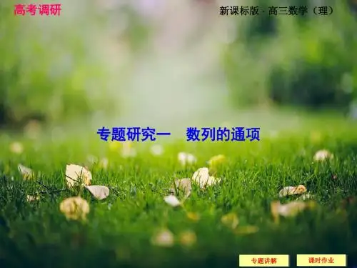 《高考调研》高考数学总复习(人教新课标理科)配套课件：专题研究 数列的通项(共31张PPT)