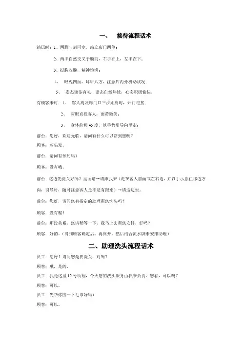 美发店服务流程(精)