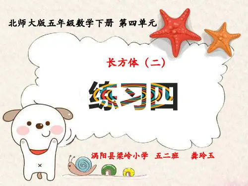 北师大版五年级下册数学课件-练习四