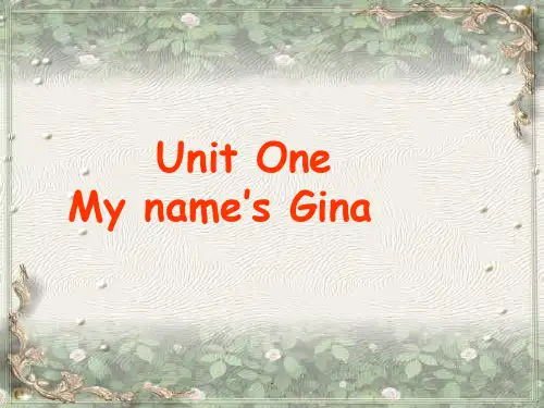 人教版-七年级英语上册-unit1-My-name-is-Ginappt课件