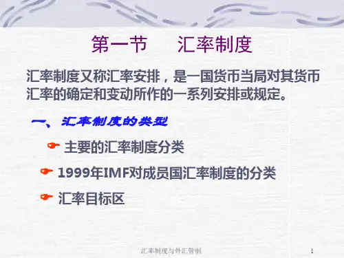 4汇率制度与外汇管制