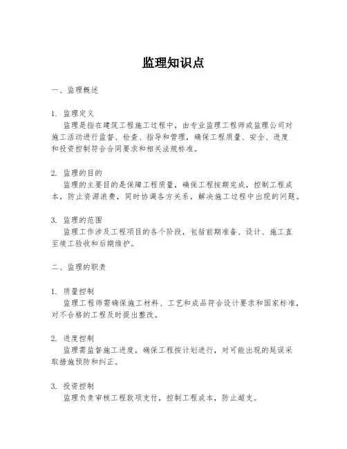 监理知识点