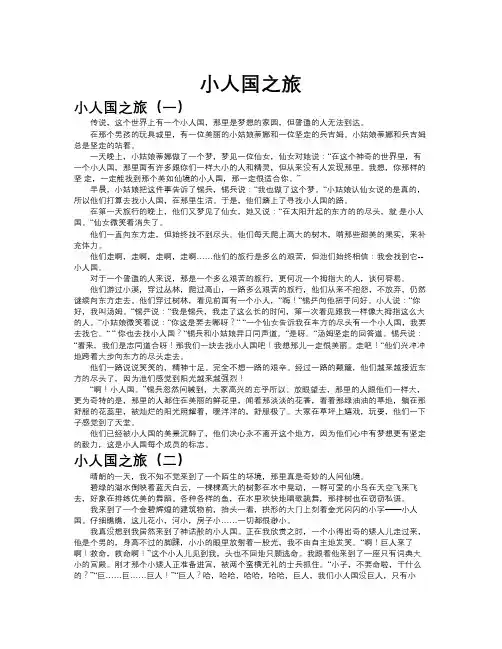 小人国之旅作文共九篇