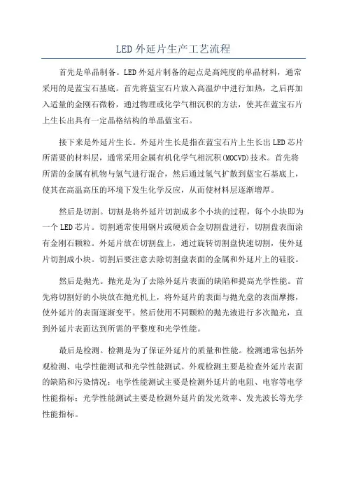 LED外延片生产工艺流程