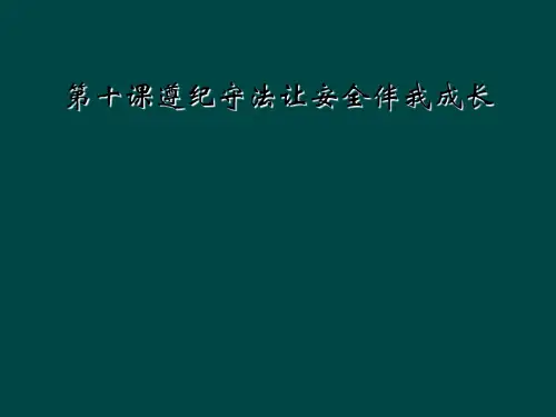 第十课遵纪守法让安全伴我成长