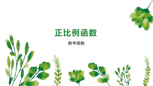 正比例函数 