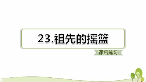 新部编版二年级语文下第23课祖先的摇篮课后练习题含答案