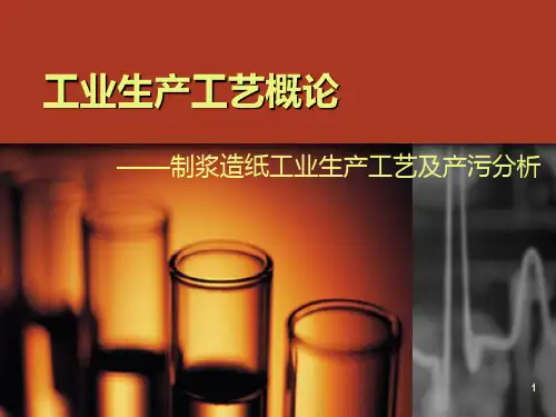 制浆造纸工业生产工艺及产污分析PPT课件