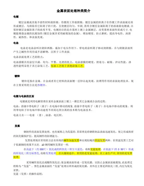 几种常见金属表面处理工艺-铁的表面处理工艺