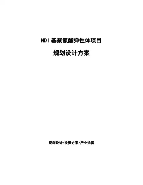 NDI基聚氨酯弹性体项目规划设计方案 (1)