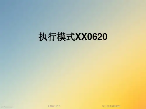 执行模式XX0620