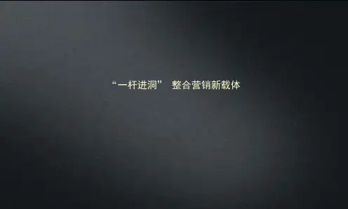 “一杆进洞”高尔夫媒体载体演示的方案