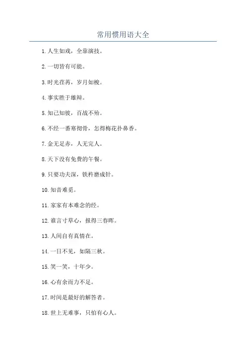 常用惯用语大全