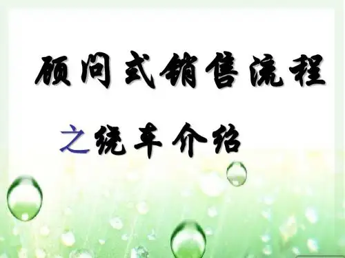 顾问式销售流程(绕车介绍)