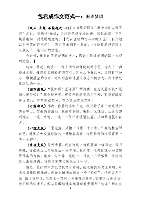 讲义：包君成作文范式班