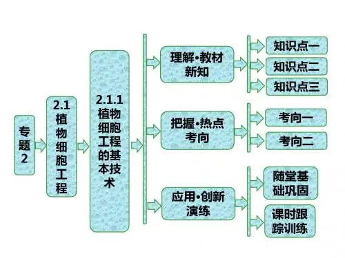 人教版高二生物选修三同步课件专题2  2.1  2.1.1  植物细胞工程的基本技术 (共51张PPT)