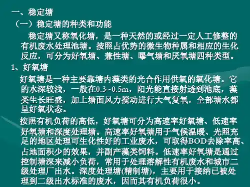 环境 污水自然生物处理法