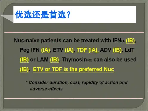 抗乙肝病毒核苷类药物(共56张PPT)