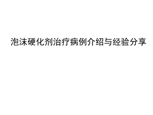 泡沫硬化剂治疗病例介绍及经验分享学习课件