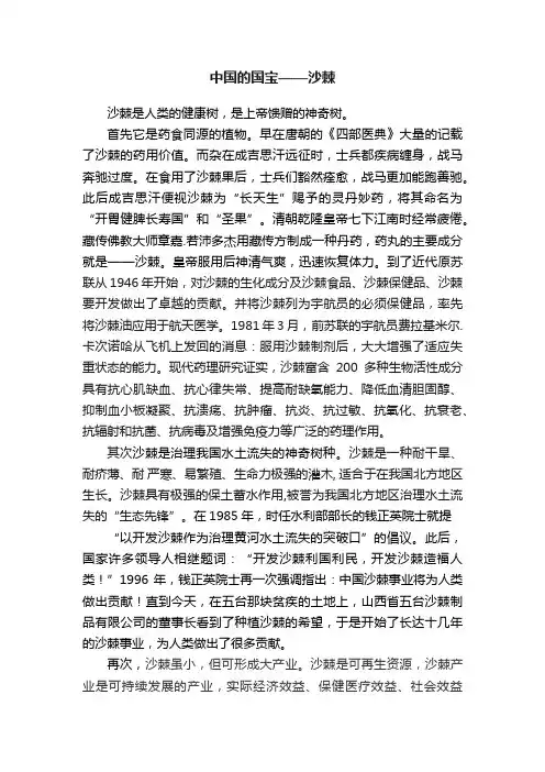 中国的国宝——沙棘