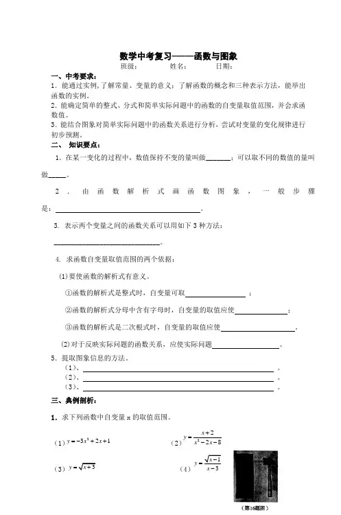数学中考复习-----函数与图象[1]