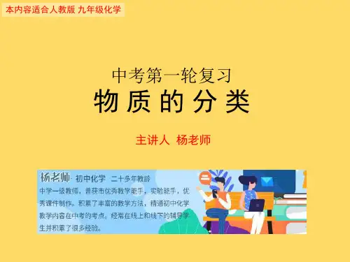 中考化学复习专题物质的分类PPT下载