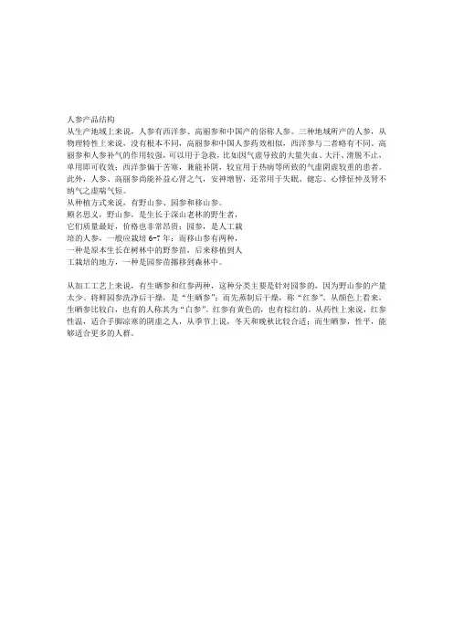 人参的结构