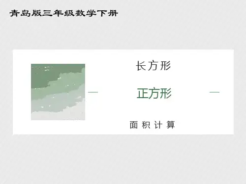 三年级数学下册《长方形正方形面积计算》PPT课件(青岛版)