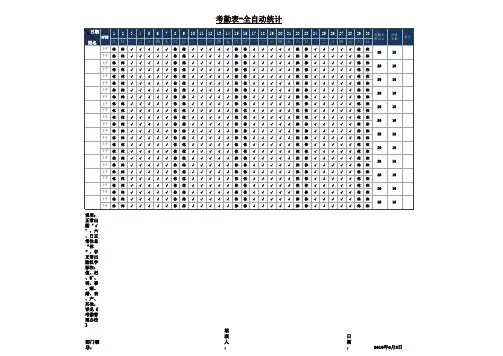 考勤表-全自动统计
