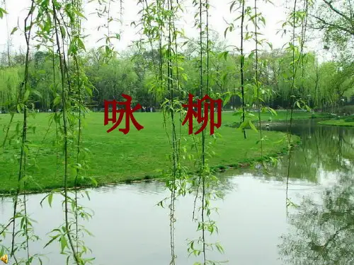 三年级人教版语文下册第二课古诗两首的第一首诗《咏柳》