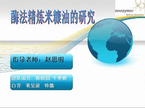 酶法精炼米糠油的研究 终稿 (1)