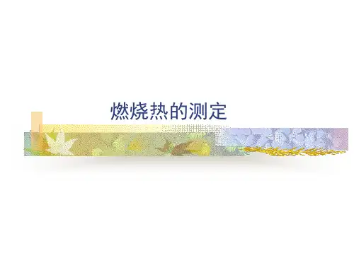 燃烧热的测定