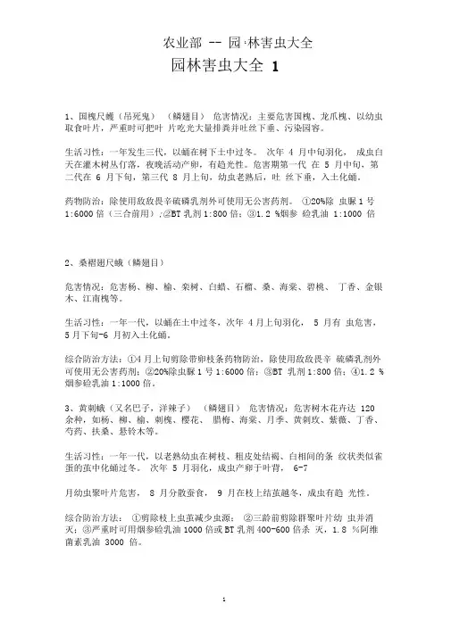 园林害虫大全