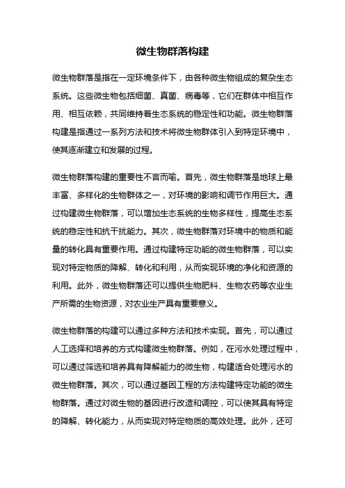 微生物群落构建